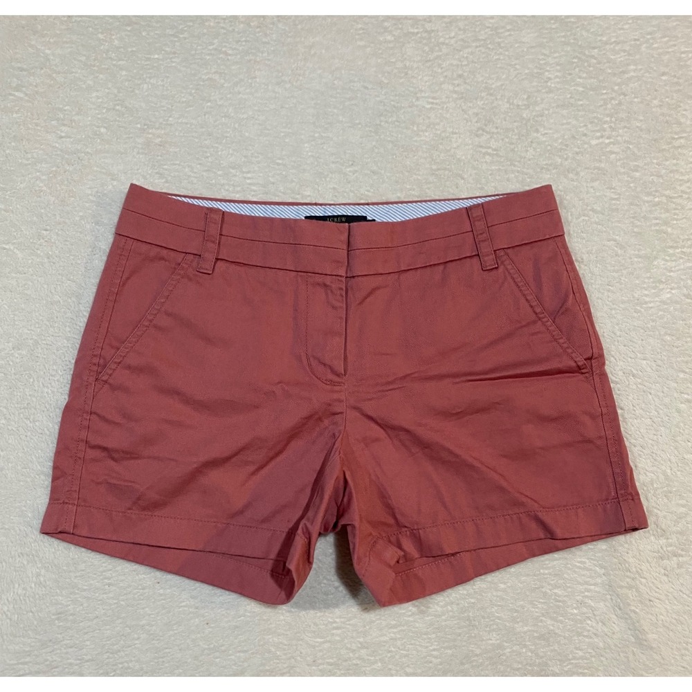 J.Crew Chino Shorts Womens 2 Dusty Rose Pink 100% Cotton Style 82043 FA 15